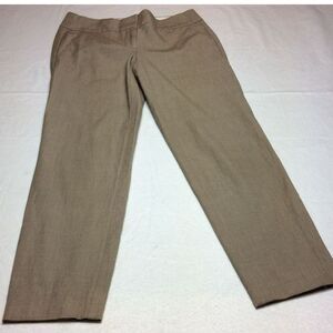 Ann Taylor Loft Marisa Linen Blend Dress Slacks Size 0 Khaki Tan Career‎ Work